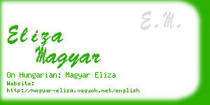 eliza magyar business card